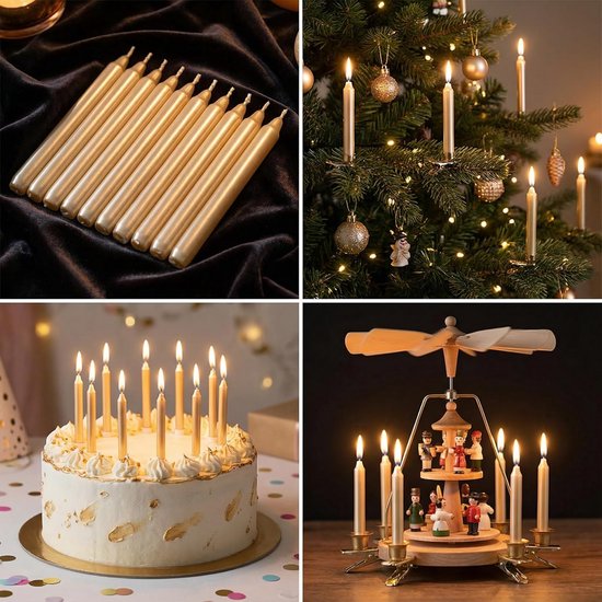 30 stuks mini-kandelaars van metaal, kerstboomkaarsenhouder
