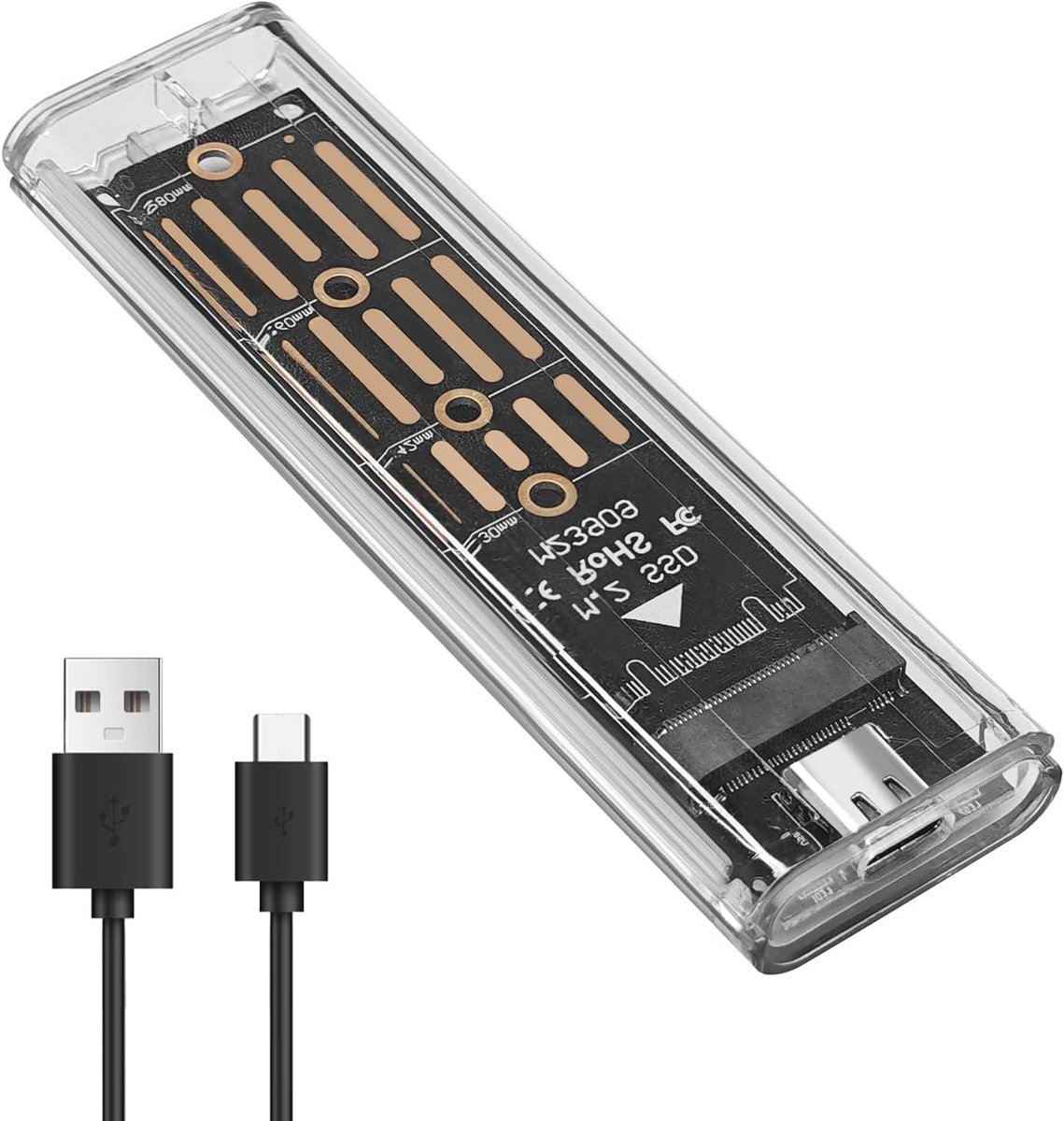 Externe M.2 NVMe SSD Behuizing met USB C 3.2 Gen 2 tot 10 Gbps