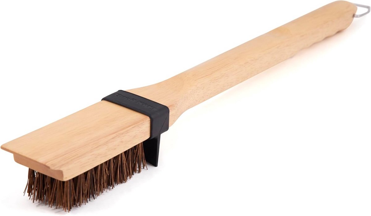 Heavy Duty Houten Grillborstel met Schraper voor Buitengrill