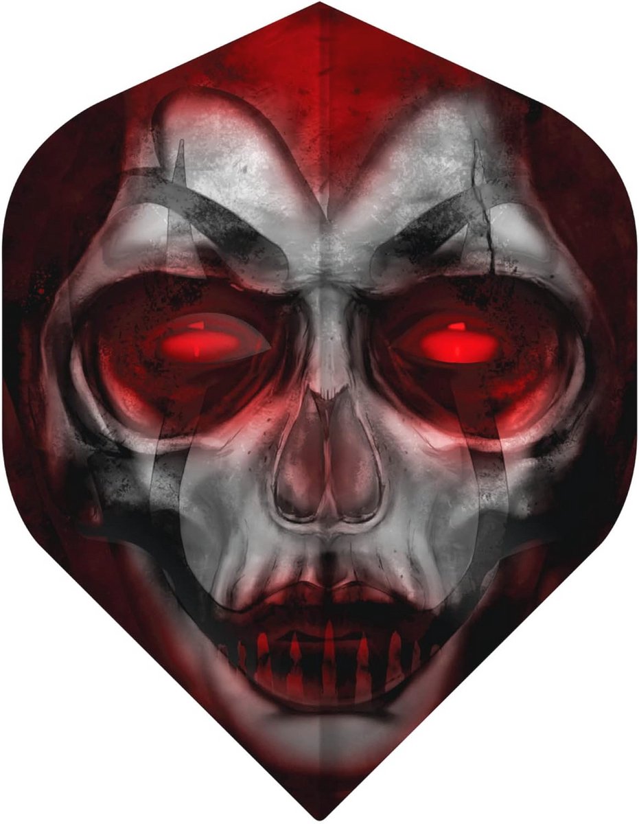 Halloween en Horror geïnspireerde premium darts vluchten in standaard nr. 2 vorm | 1 set van 3 | 100 micron