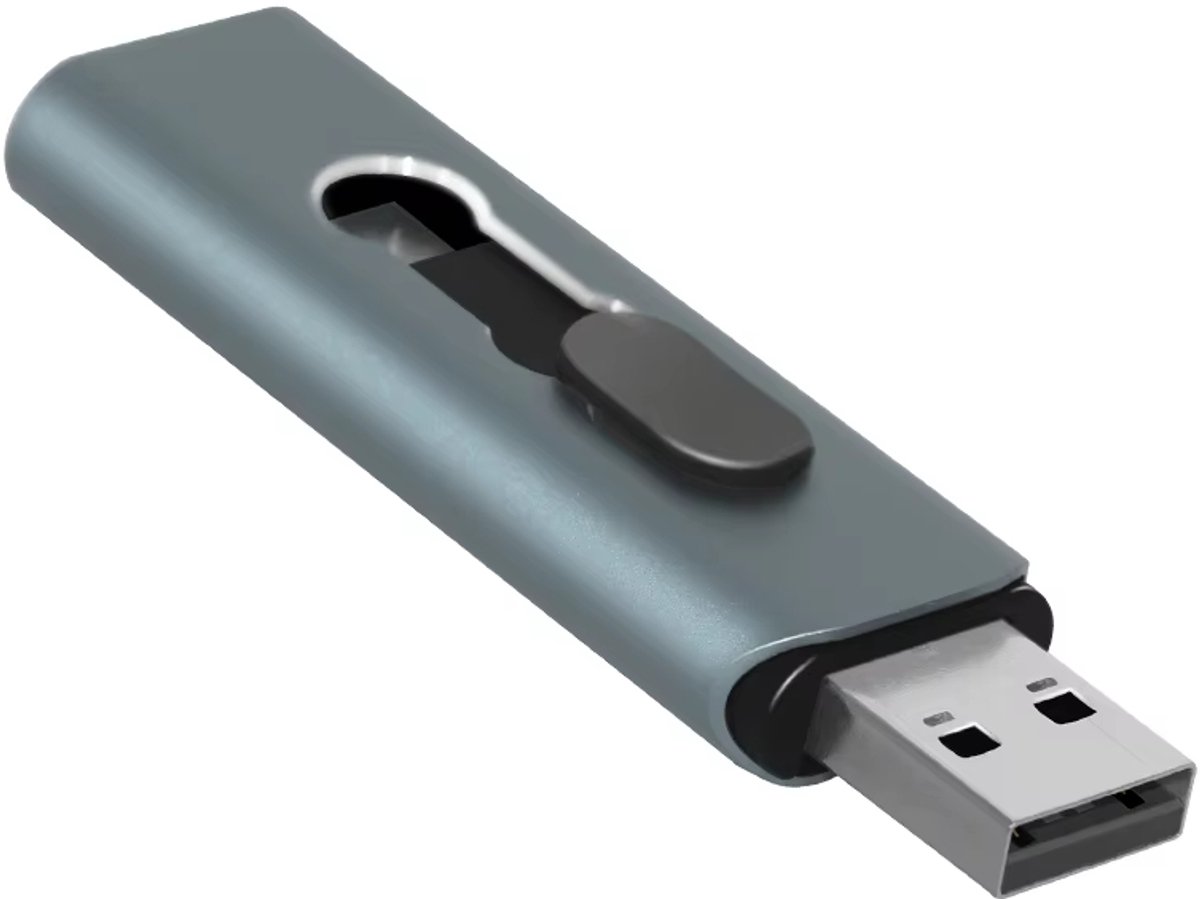 USB-C OTG USB Stick 128GB – Type-C Flash Drive voor Smartphone, Tablet & Laptop – Snelle Pendrive Gegevensopslag, Externe Opslag & USB Flash Drive-Grijs