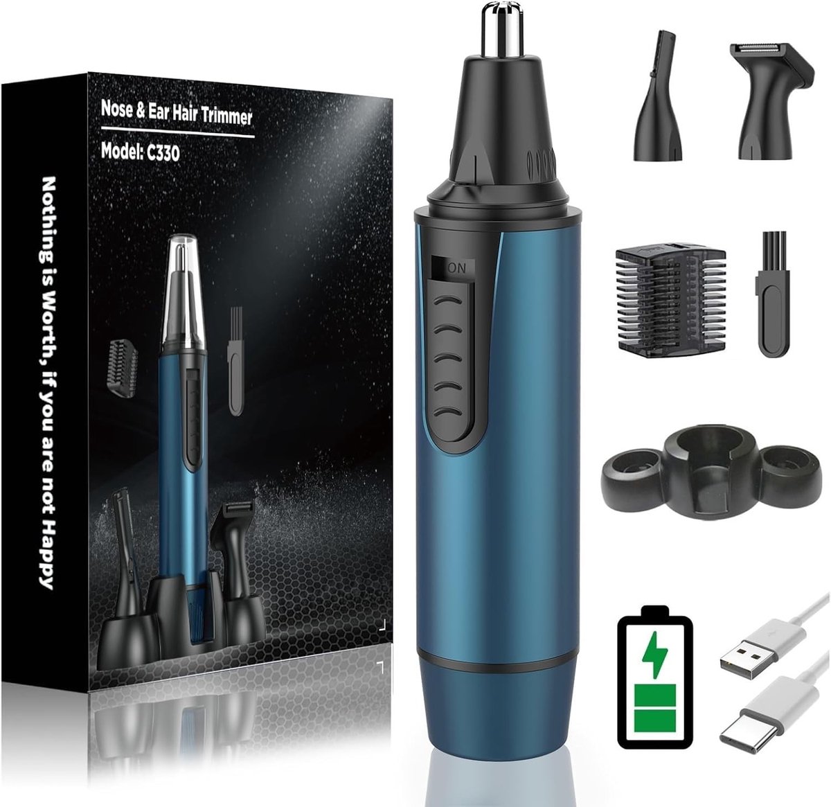 Neustrimmer - Oortrimmer - Neushaar trimmer - Neus tondeuse - Gezichtsverzorging - Mannen - Dames - Elektrisch - Grooming