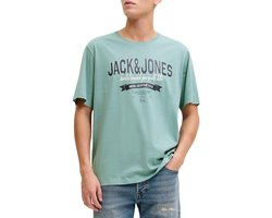 JACK & JONES Logo tee o-neck 2 colours regular fit - heren T-shirt met O-hals - blauw (mineral blue)