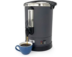 HCB® - Professionele Horeca Percolator - 14,3 liter - 95 kopjes - zwart - 230V - RVS / INOX Perculator - Elektrisch koffiezetapparaat - Volautomatische koffiemachine - 33x37x46 cm (DxBxH) - 3.10 kg - 1353