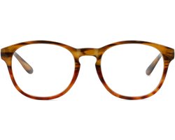VERTEBRIL Neville - Sterkte -4.50 - Kleur Havanna Rood - GEEN leesbril – Unisex bril voor veraf - Eigentijds ontwerp – Fijne pasvorm –Heldere min-glazen - Voor dagelijks gebruik - Myopie/bijziendheid - Inclusief etui en doekje