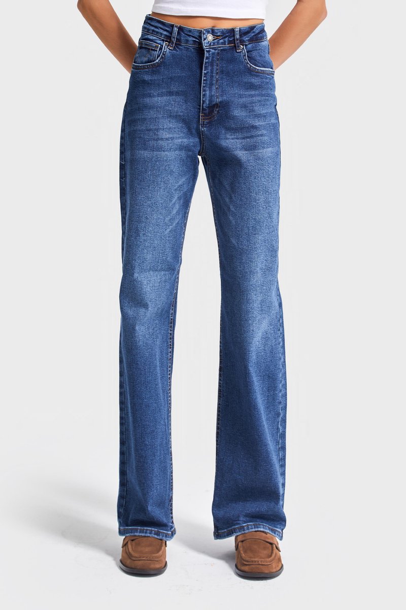It's Basic - STRAIGHT MID RISE JEANS - ROYAL BLUE