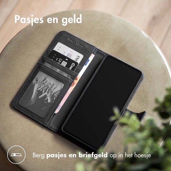 Étui imoshion adapté à Xiaomi Redmi Note 14 Pro Plus 5G avec porte-cartes - Bookcase de Luxe imoshion - Zwart