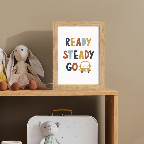Nachtlampje 15x20 cm - Kinder lampje - Auto - Quote - Kleuren - Voertuigen - Tafellamp kinderkamer - Slaapkamer lamp - Bedlamp kinderen - Kinderlampje stopcontact - Wandlamp babykamer - Nachtlampjes van OnlyWow — afbeelding 3