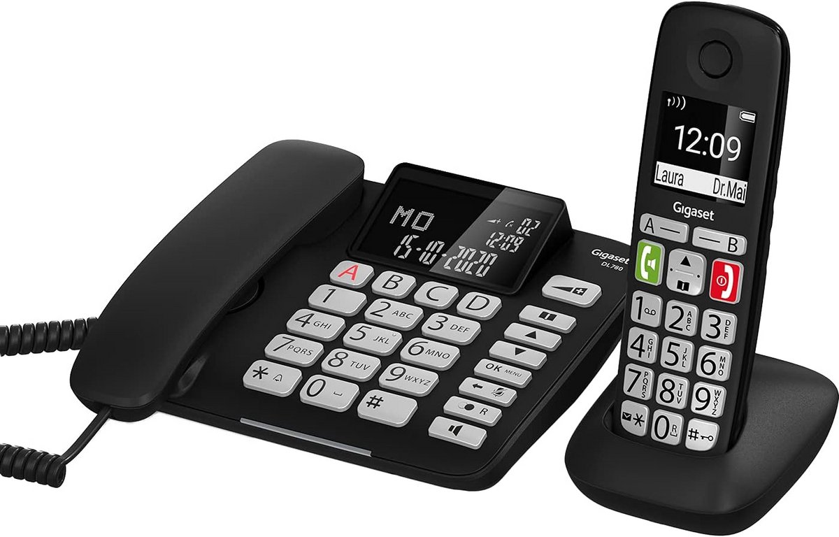 Groot display vaste telefoon met beller ID en extra groot toetsenbord