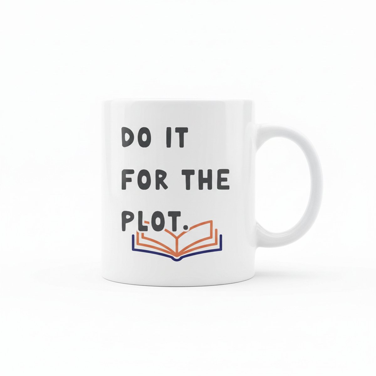 Do It for the Plot – Boekenliefhebber Quote Koffiemok 330 ml