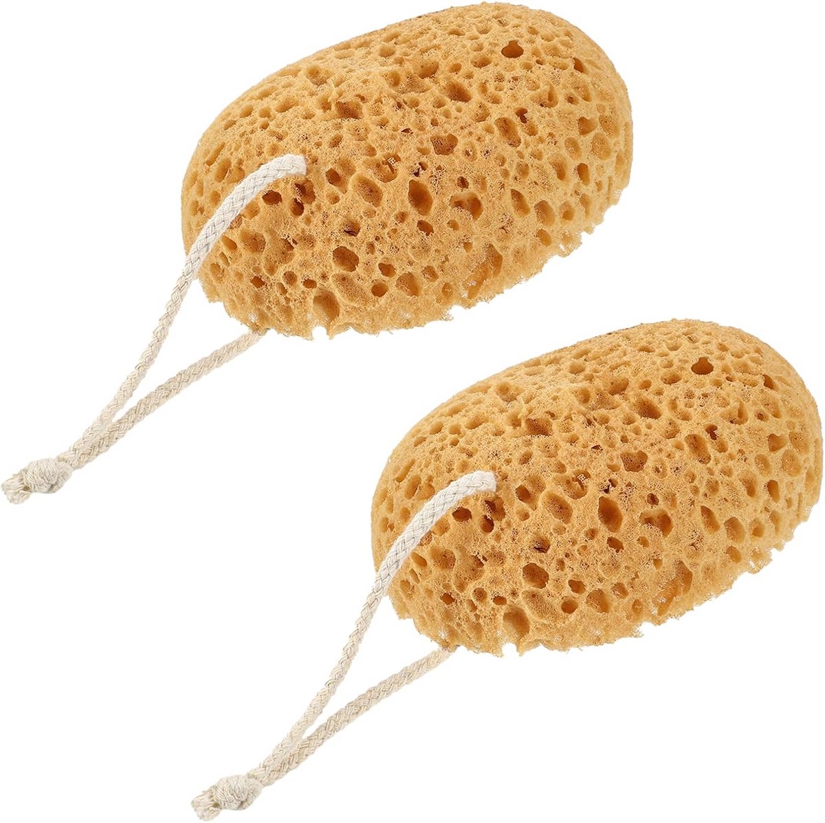 2x Grote Douche Spons Set - Zachte Loofah voor Mannen & Vrouwen - Diepe Reiniging en Scrub
