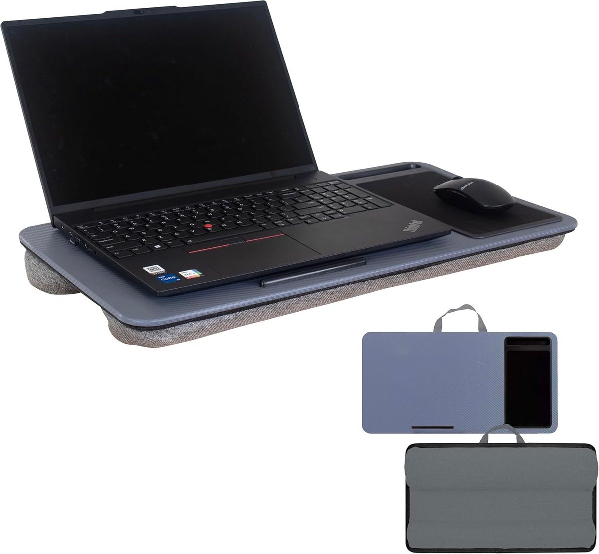 Draagbare Laptop Tafel met Kussen en Muispad voor Werk of Eten op Schoot