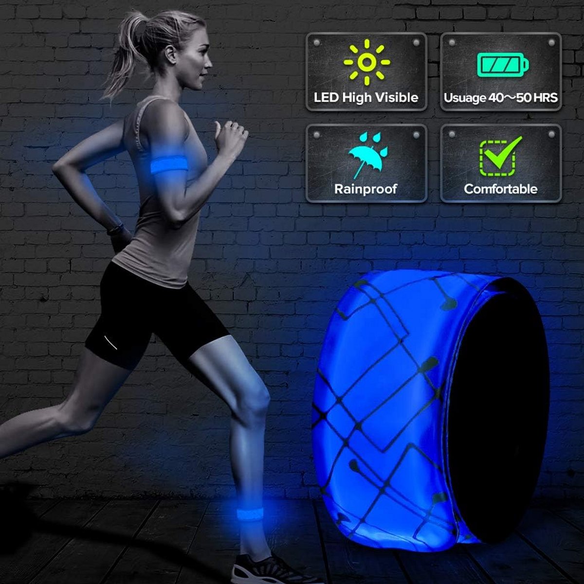 4-in-1 Magnetische Armband Titanium met Carbon Look voor Heren en Dames