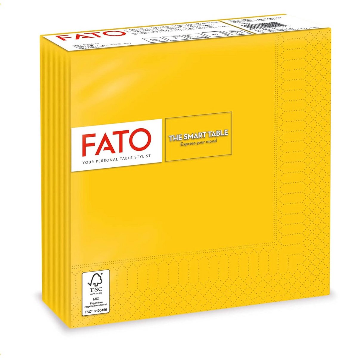 Gele Papieren Servetten 2-laags 50 Stuks 33x33 cm Feest en Diner