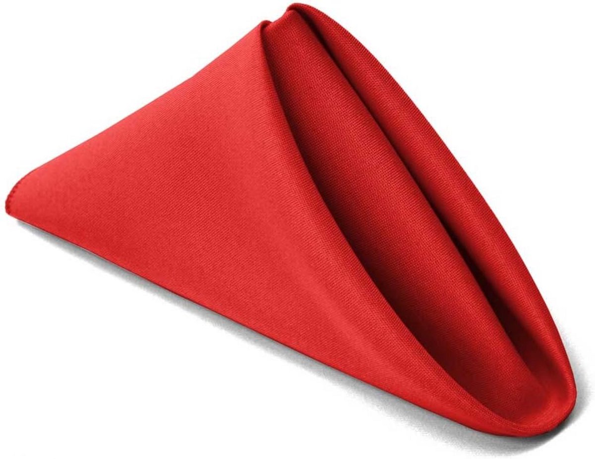 Set van 6 Rode Stoffen Servetten - 17 Inch Polyester Linnen voor Feest en Bruiloft