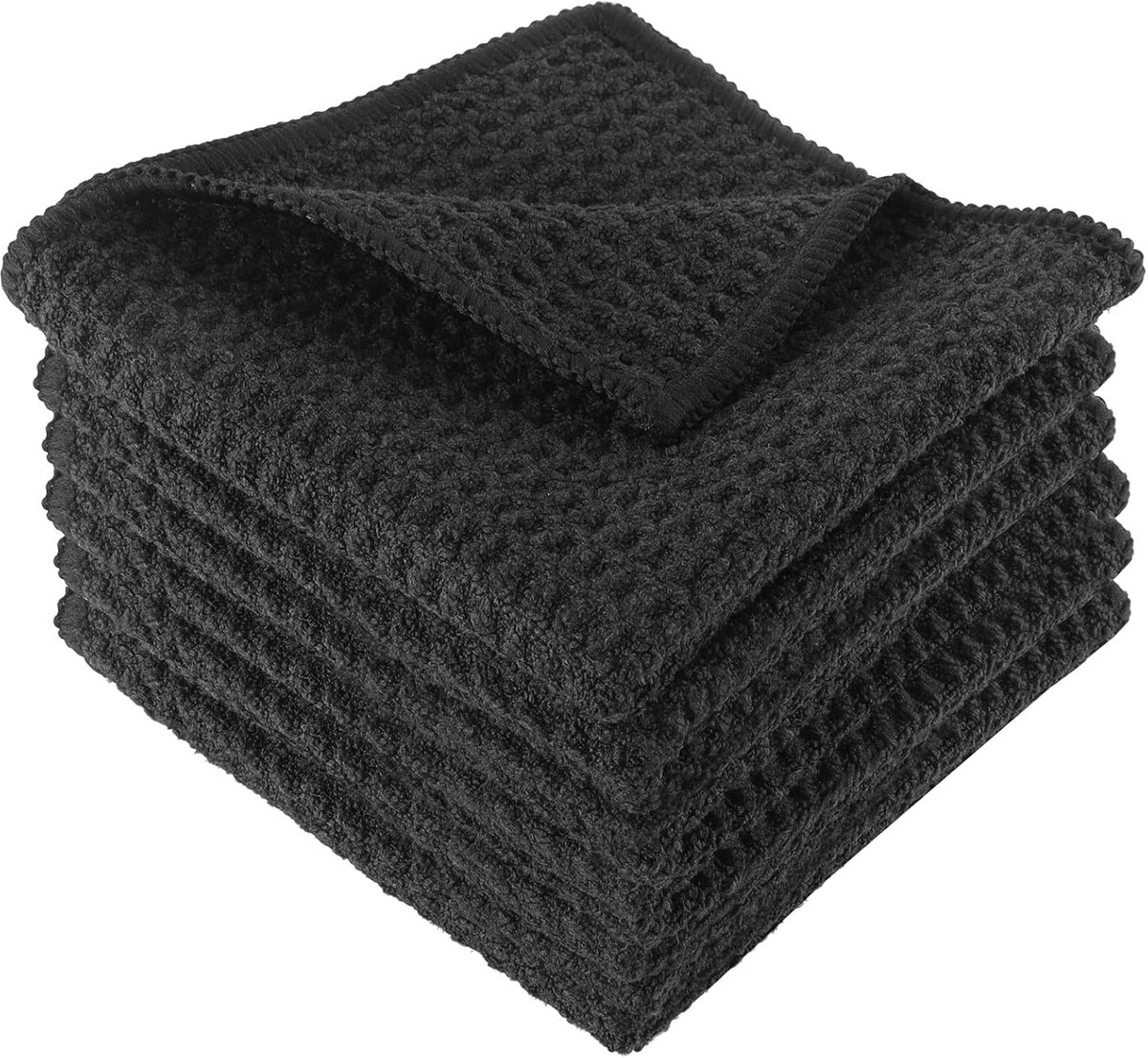 Set van 6 Microvezel Droogdoeken, Superabsorberend Keukentextiel, Wafelstructuur