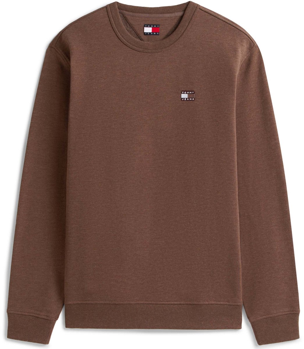 Tommy Jeans Tjm Reg Badge Crew E Fashion Wear Volwassen Bruin
