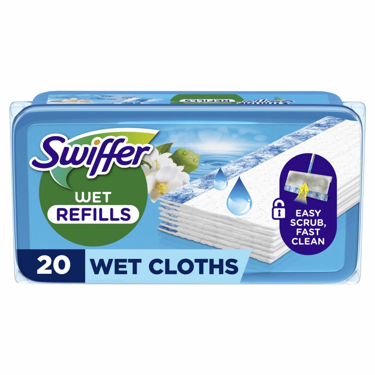 Swiffer - Vloerdoekjes – Morning Fresh – 20 doekjes - Voordeelverpakking - 2 stuks - Vuil oplossen - Schrobdoekjes