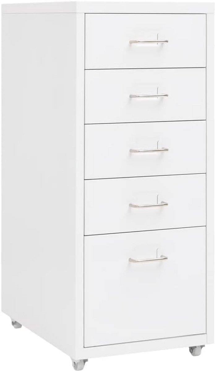 Mobiele ladenkast 28x41x69 cm - Metalen ladeblok met 5 lades