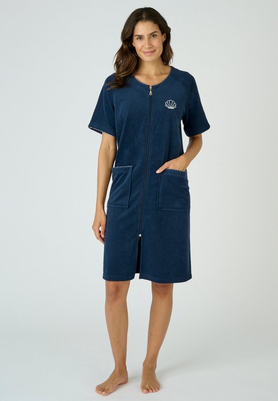 Damart - Jurk lounge badstof - Dames - Blauw - 38-40 (S)