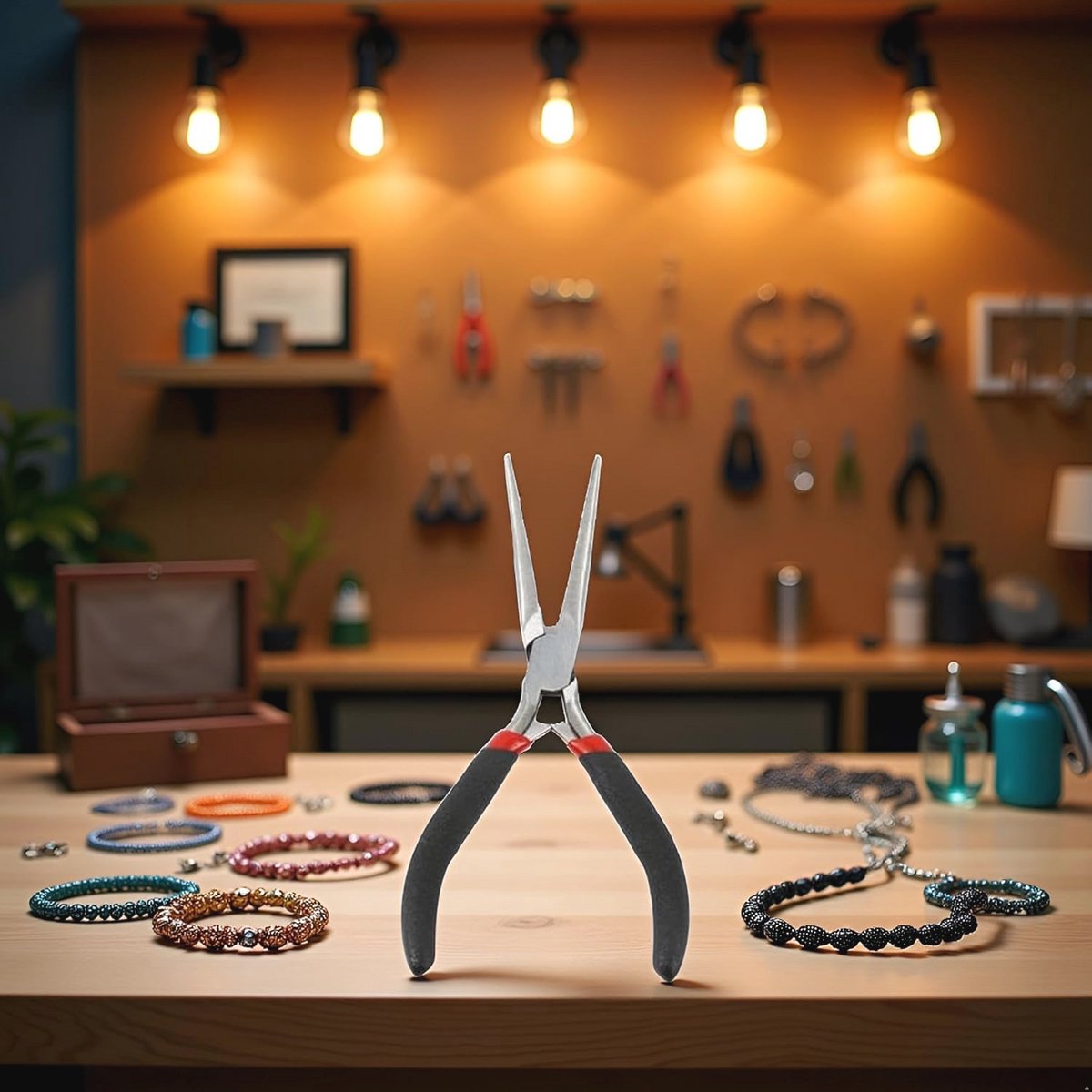 Lange Neus Tang - Professionele Side Cutter voor Sieraden Maken en Elektricien Werk