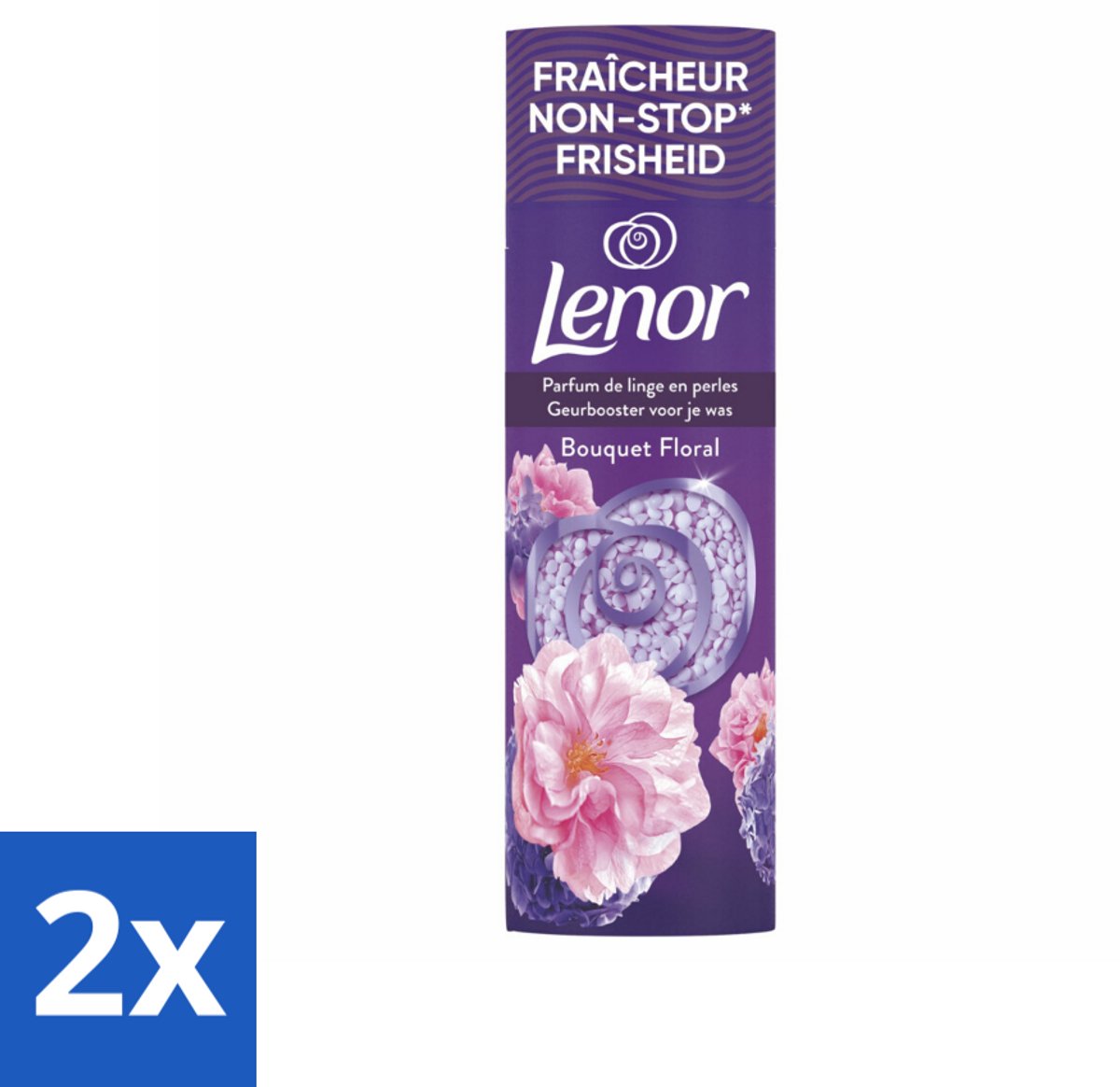 2 x Lenor - Geurbooster - Bloemen Boeket - Non-Stop Frisheid - 19 Wasbeurten - Lenor Geurbooster - Geur - Wasgeur - Wasverzachter - Bloemengeur