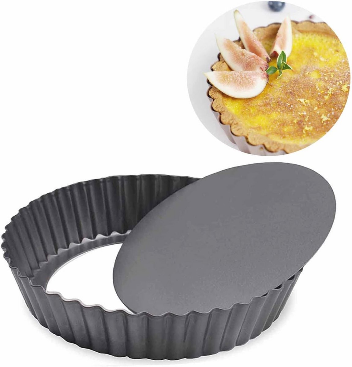 Ronde Quiche Pan met Verwijderbare Bodem - 8 Inch