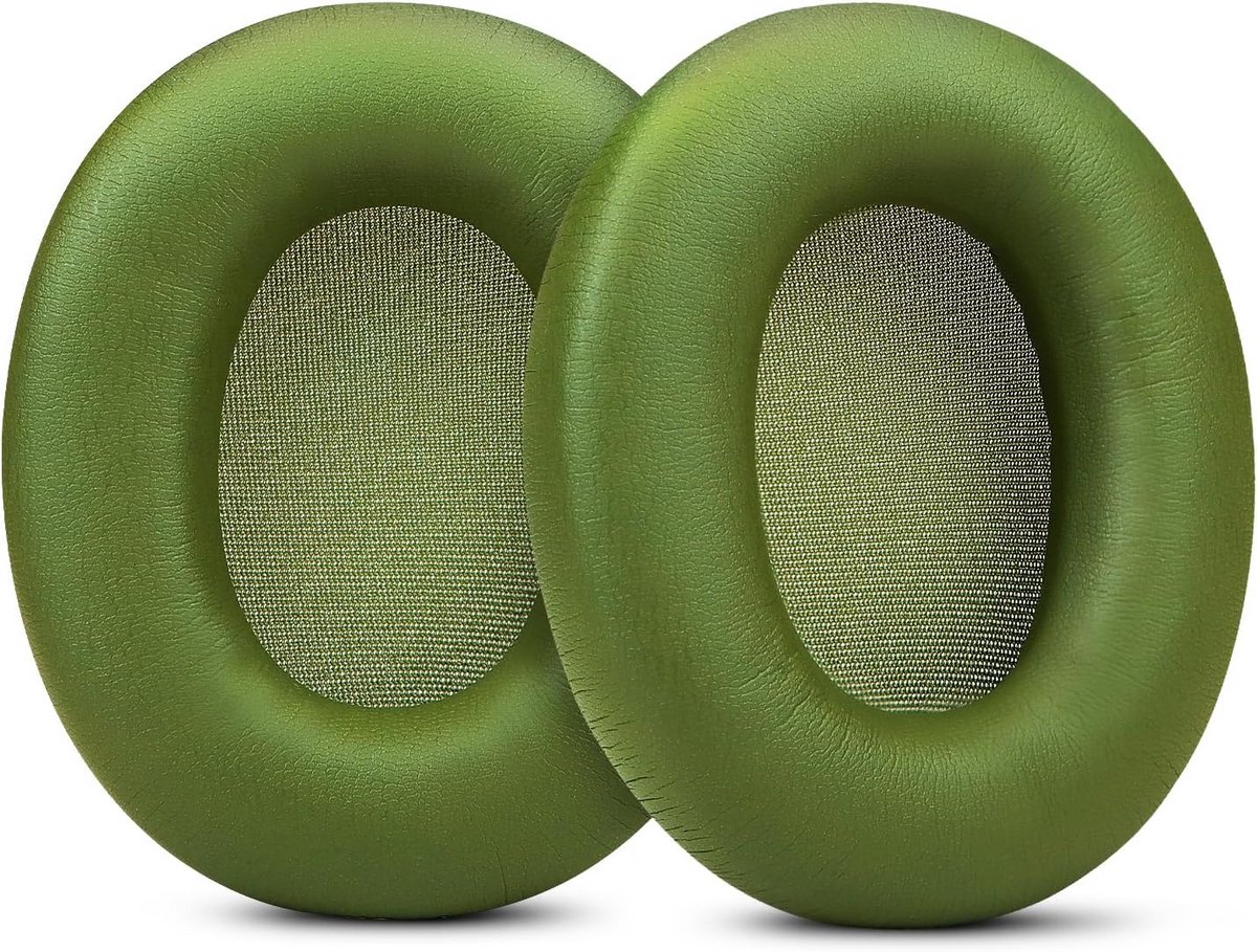 Vervangende Oorkussens voor Over-Ear Hoofdtelefoon met Ruisonderdrukking - Geheugenschuim & Geluidsisolatie (Groen)