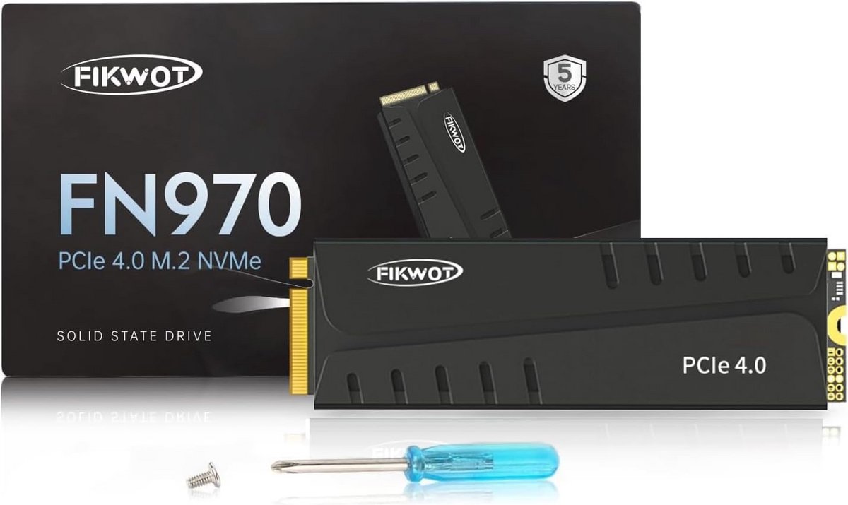 1TB M.2 PCIe Gen4 x4 NVMe 1.4 Interne SSD met Koellichaam tot 7400MB/s voor PS5