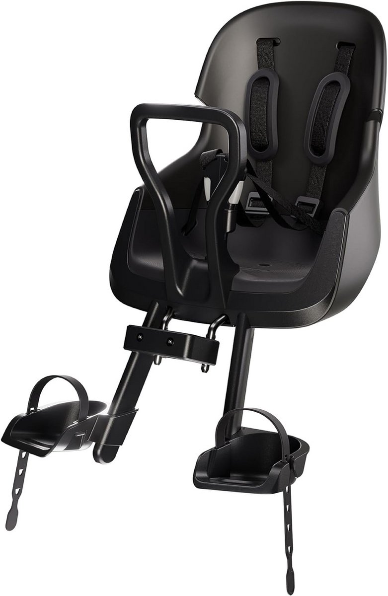 Voorfiets Baby Seat - Kinderfietsstoel - Veilig Fietsen - Dubbelwandige Constructie - 9-15 kg - Stedelijk Zwart