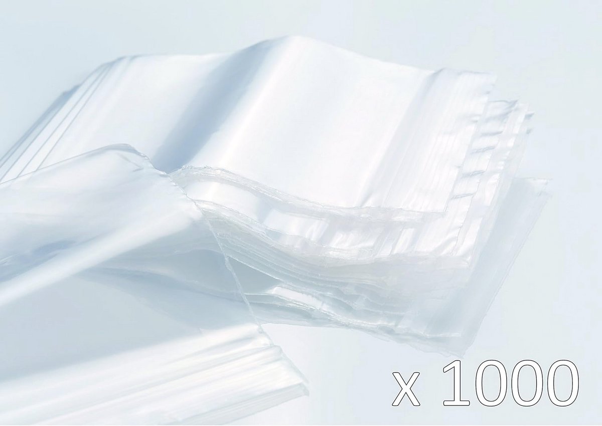 Transparante ritszakken - 1000 stuks - 50 micron - Maten naar keuze