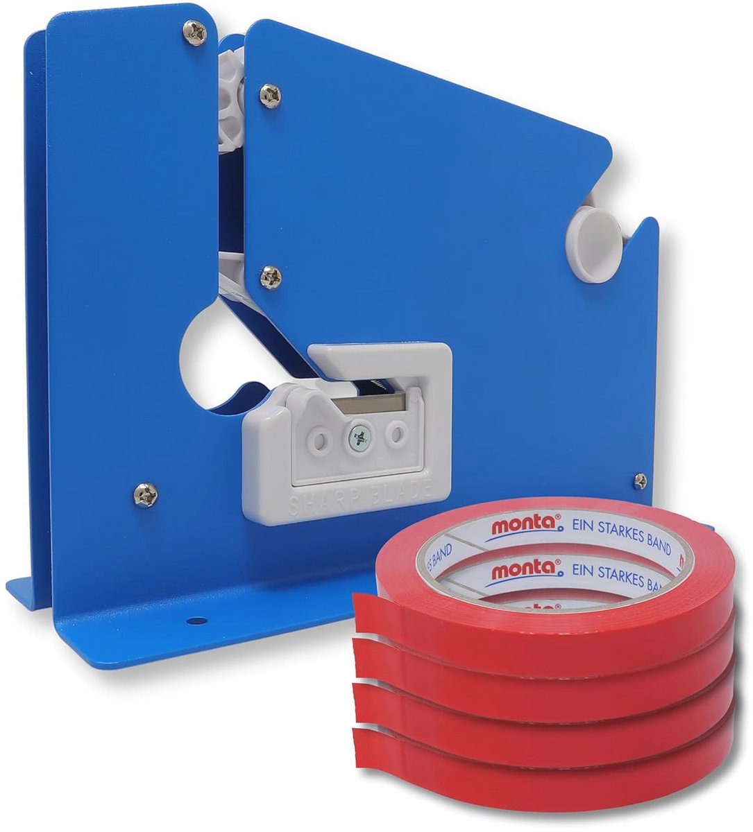 Zaksluiter voor Rollen tot 12 mm - Stabiel Metalen Frame en 4 Rood Rollen