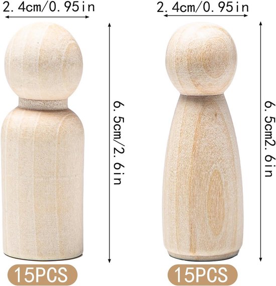 Paintersisters® Schilderbasis van hout, 2 stuks elk 30 x 30 cm, 3D-look - 38 mm dik, schilderplaat van hout, houten canvas, Ulmer houten schilderbasis