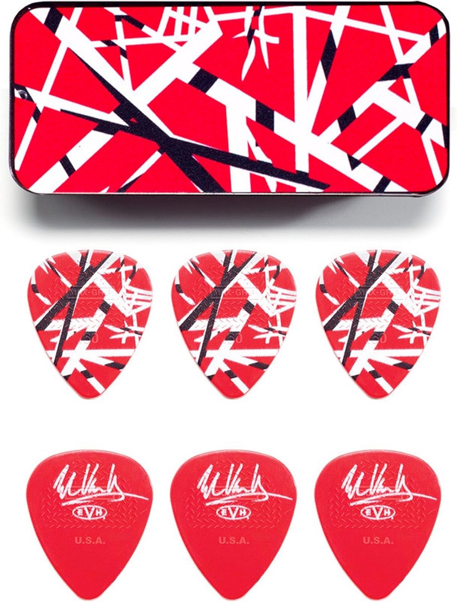 Plectrum Set 6 Stuks - 0.60mm Max-Grip Nylon Gitaar Plectrums