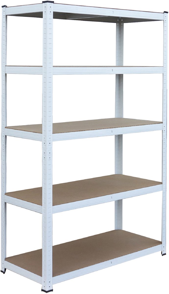 Zware stelling-wit-bruin-100x180x30 cm-metaal