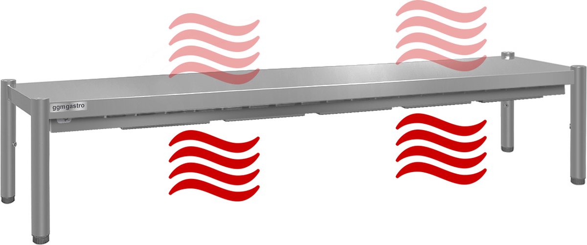 Warmtebrug ECO 2,0 m - met 1 etages - hoogte: 0,4 m | GGM Gastro