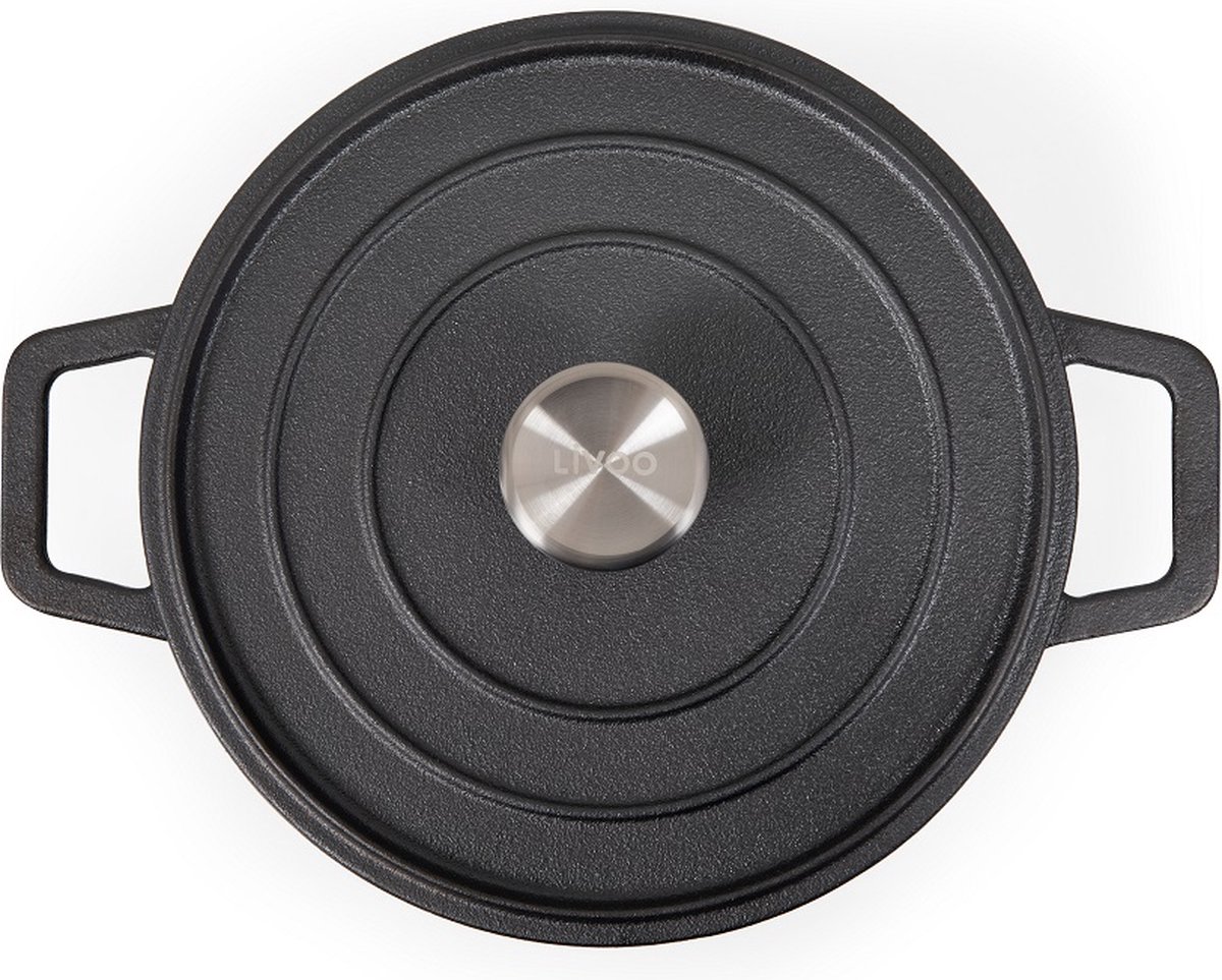 Geëmailleerde Gietijzeren Nederlandse Oven 24cm met Deksel - Inductie