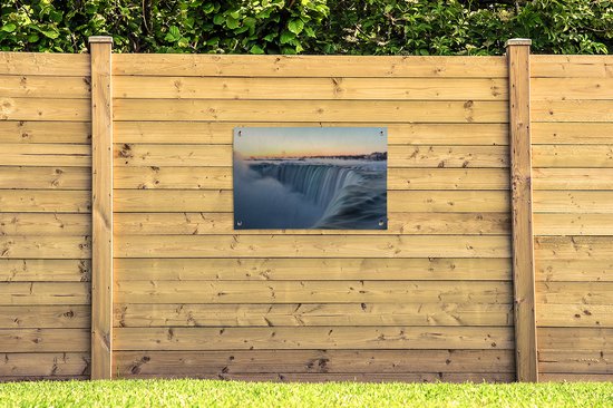 Sunset at Niagara Falls in North Amérique Garden Poster 90x60 cm - Toile de jardin / Peintures extérieur / Peintures d'extérieur (décoration de jardin)