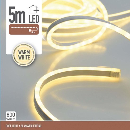 DecorativeLighting Lichtslang 5 meter - 600 SMD-LED - warm wit - DecorativeLIghting