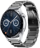 Strap-it Titanium smartwatch bandje - geschikt voor Huawei Watch GT / GT 2 / GT 3 / GT 3 Pro / GT 4 46mm / GT 2 Pro / GT Runner / Watch 3 (Pro) / Watch 4 (Pro) / Watch Ultimate - grafiet
