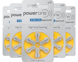 Power One van Varta  Gehoorapparaat - kwikvrij -  60 Stuks - P10 / 10 / PR70 1,45V