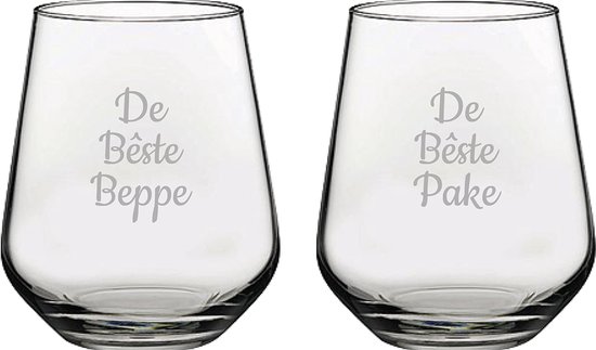 Verre Gravé 42.5cl De Bêste Pake-De Bêste Beppe