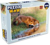 Puzzel Vossen - Drinken - Water - Legpuzzel - Puzzel 1000 stukjes volwassenen