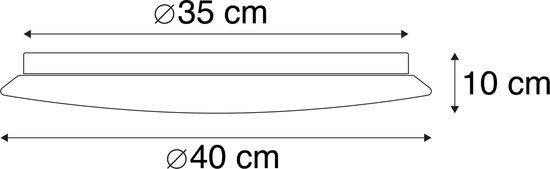 LED's Light Maan Plafondlamp voor de Slaapkamer - Dimbaar met afstandsbediening - 40 cm van LEDs Light — afbeelding 5