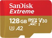 SanDisk Extreme MicroSDXC 128GB - U3 V30 A2 - 160MB/s - GN6AA - met adapter