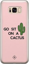 Casimoda® hoesje - Geschikt voor Samsung S8 - Go Sit On A Cactus - Backcover - Siliconen/TPU - Roze