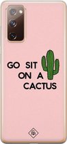 Casimoda® hoesje - Geschikt voor Samsung S20 FE - Go Sit On A Cactus - Backcover - Siliconen/TPU - Roze