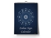 Sterrenbeeld kalender | Zodiac Sign | 24x35 | Staande Kalender | Huurdies | Verjaardagskalender Volwassenen
