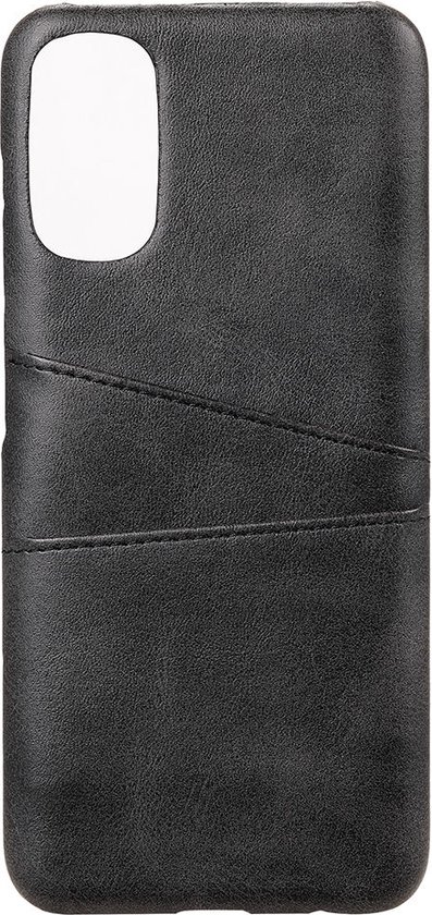 Shop4 - Geschikt voor Motorola Moto G71 5G Hoesje - Harde Back Case Cabello met Pasjeshouder Zwart