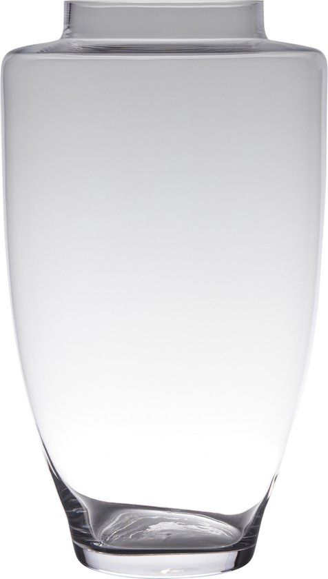 Set de 2x pièces grand vase élégant de luxe transparent / vases en verre 60 x 35 cm - vase à Fleurs/ bouquets pour usage intérieur